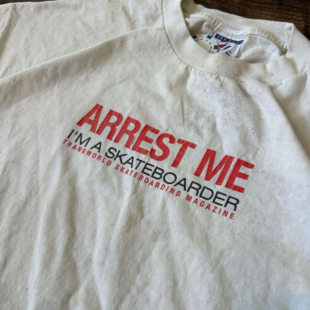 Transworld Skateboard Mag Vintage 1995 “Arrest Me I’m A Skateboarder” T Shirt